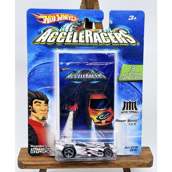 Hot Wheels AcceleRacers Metal Maniacs 1/9 Power Bomb White Sealed #67784 G8103 - Picture 1 of 9